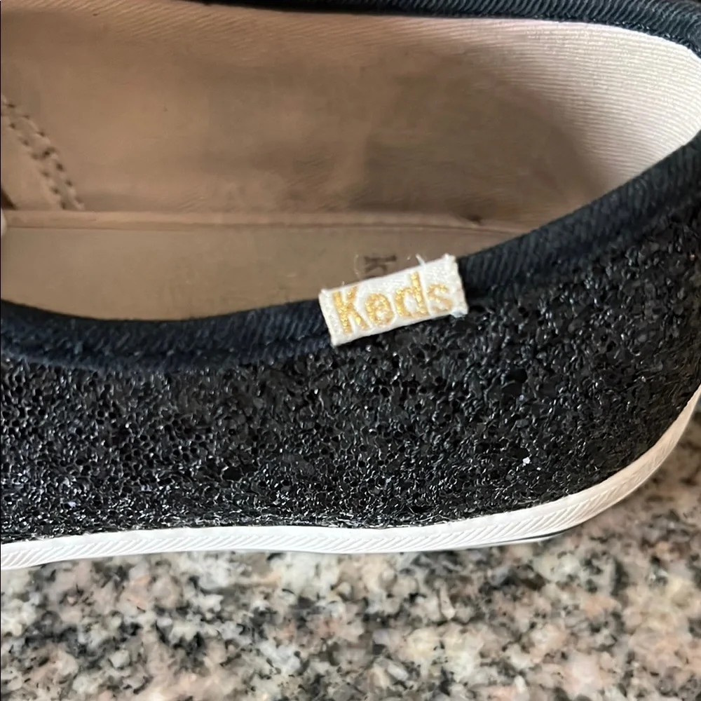 Kate Spade x Keds Black Sparkle Sneakers